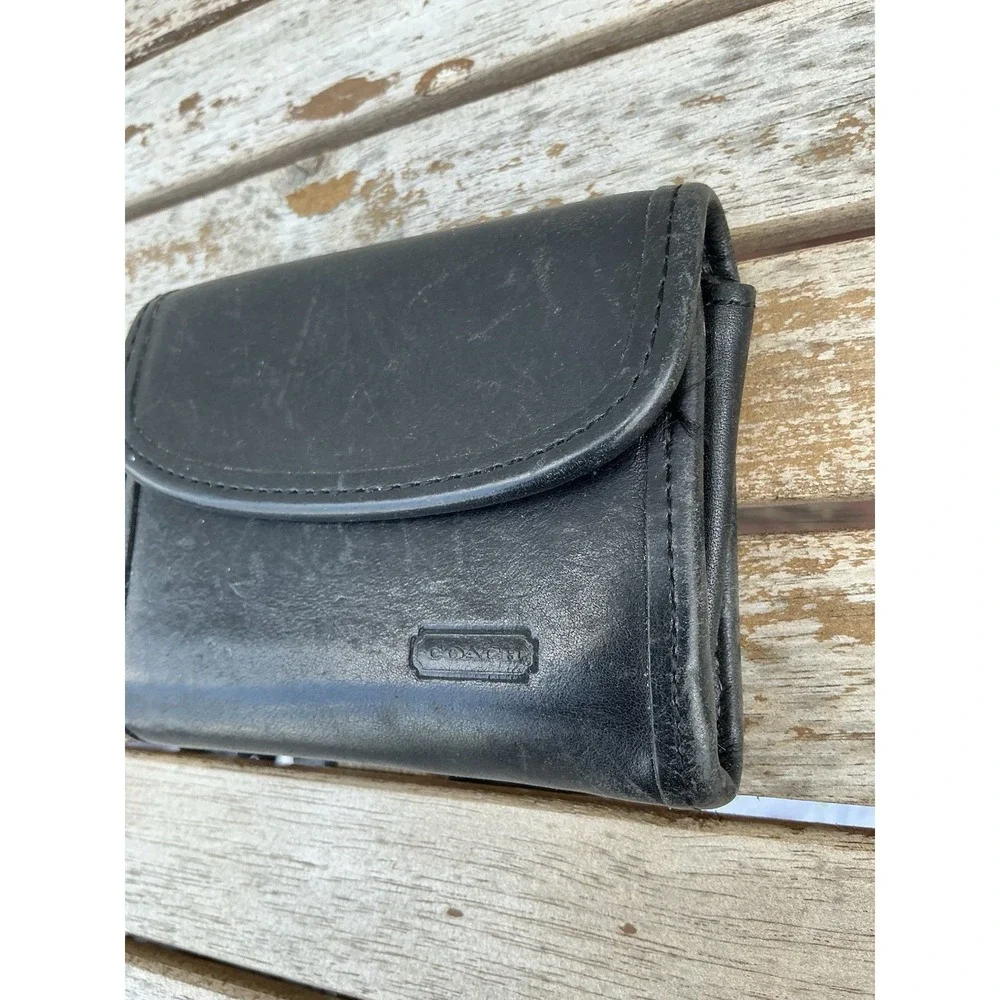 Vintage Coach 7219 Black  Multifunction Purse Wallet WITH Keychain Bag‎ Charm